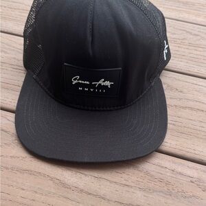 Grave folly Black Trucker Hat with Signature Patch unisex